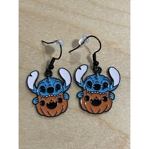 Halloween Pumpkin Stitch Earrings  ~ New